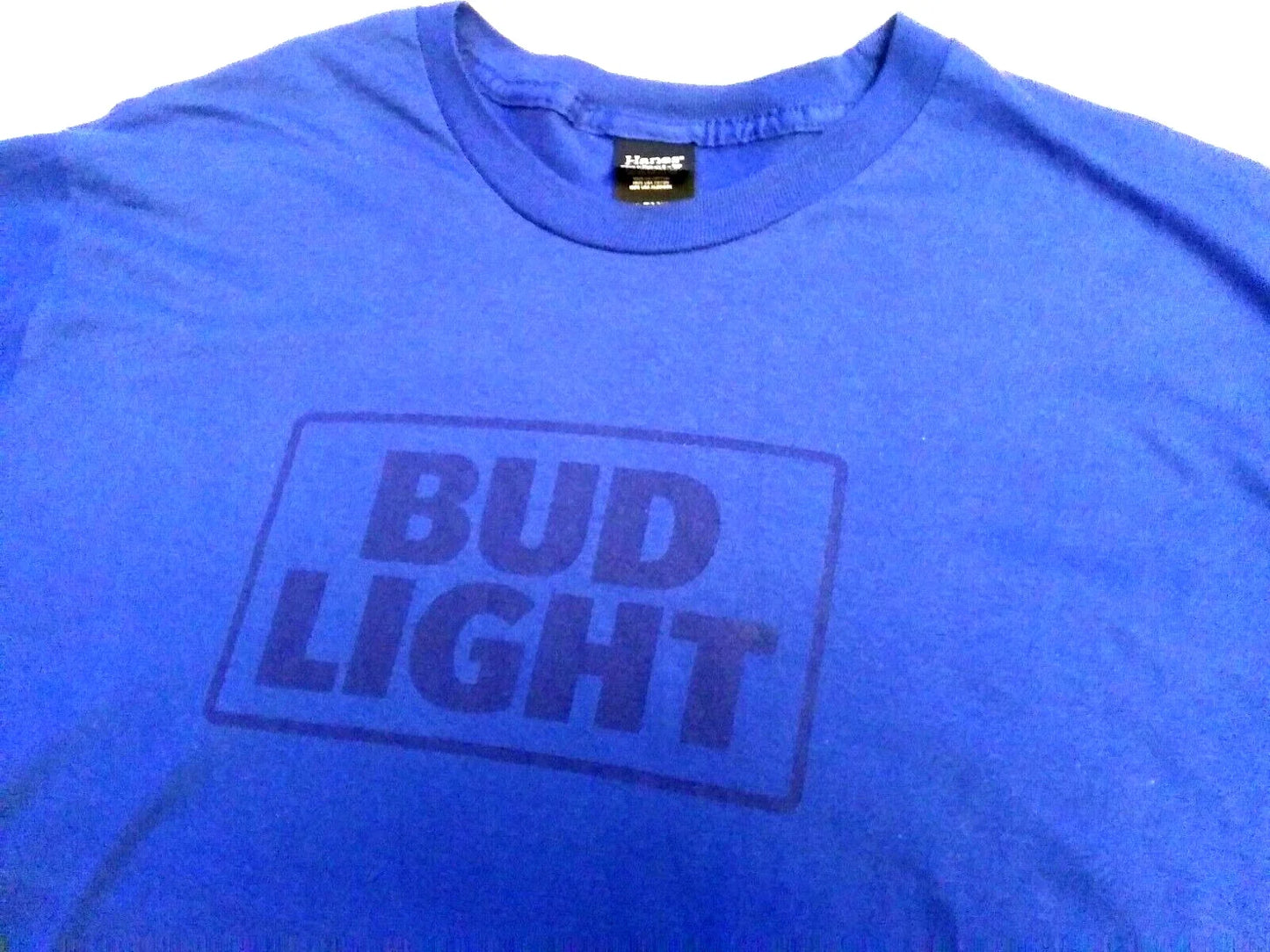 Bud Light Hanes Perfect T Mens XL Blue Crew Neck 100% - Adult & Kids T-Shirts, Sweatshirts & Hoodies apparel design preview 1