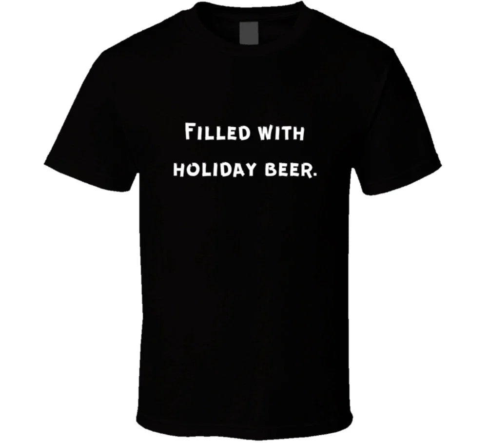 Filled With Holiday Beer Black - Adult & Kids T-Shirts, Sweatshirts & Hoodies apparel design preview 1