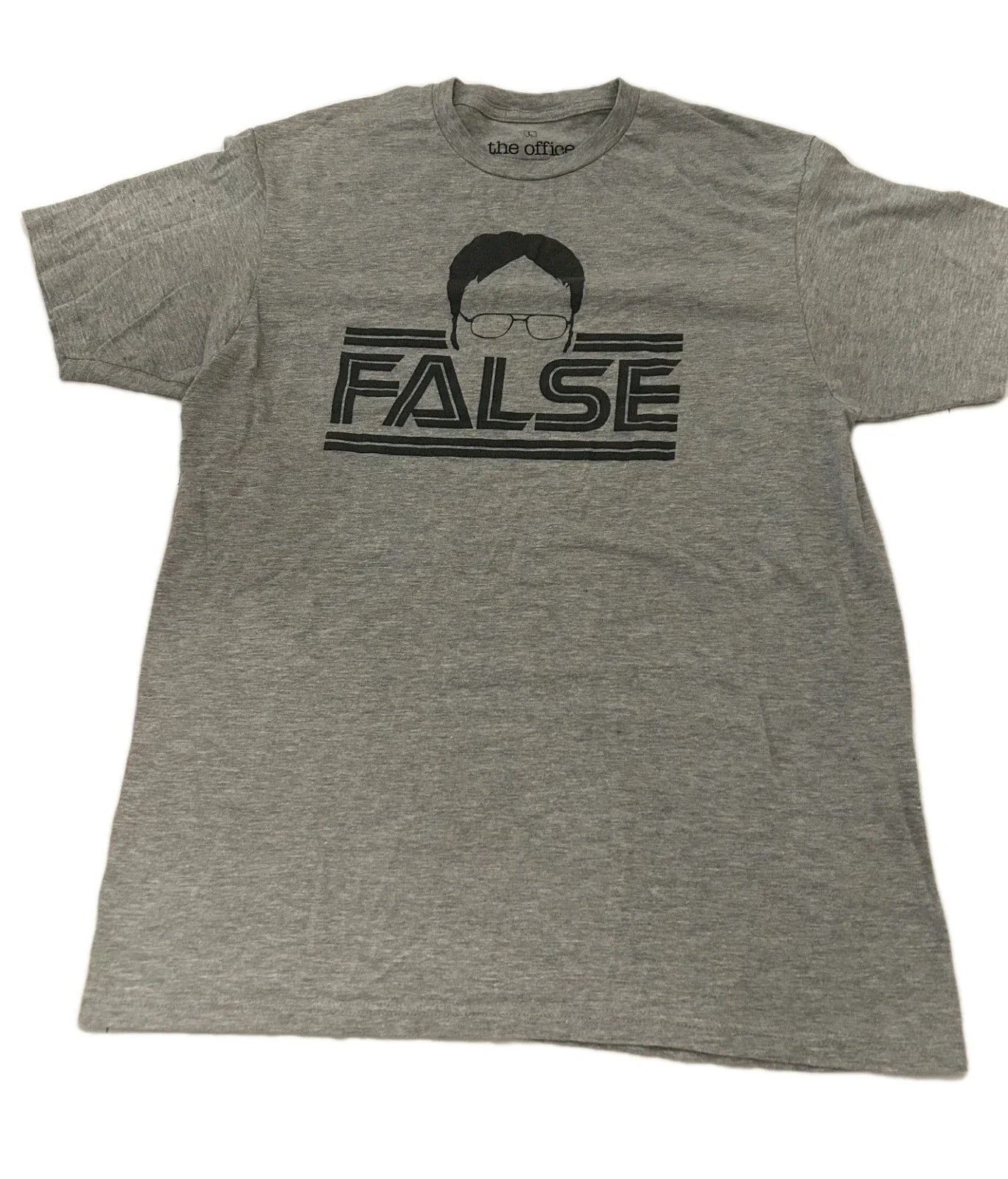 The Office Dwight Schrute False Size Large Gray - Adult & Kids T-Shirts, Sweatshirts & Hoodies apparel design preview 1