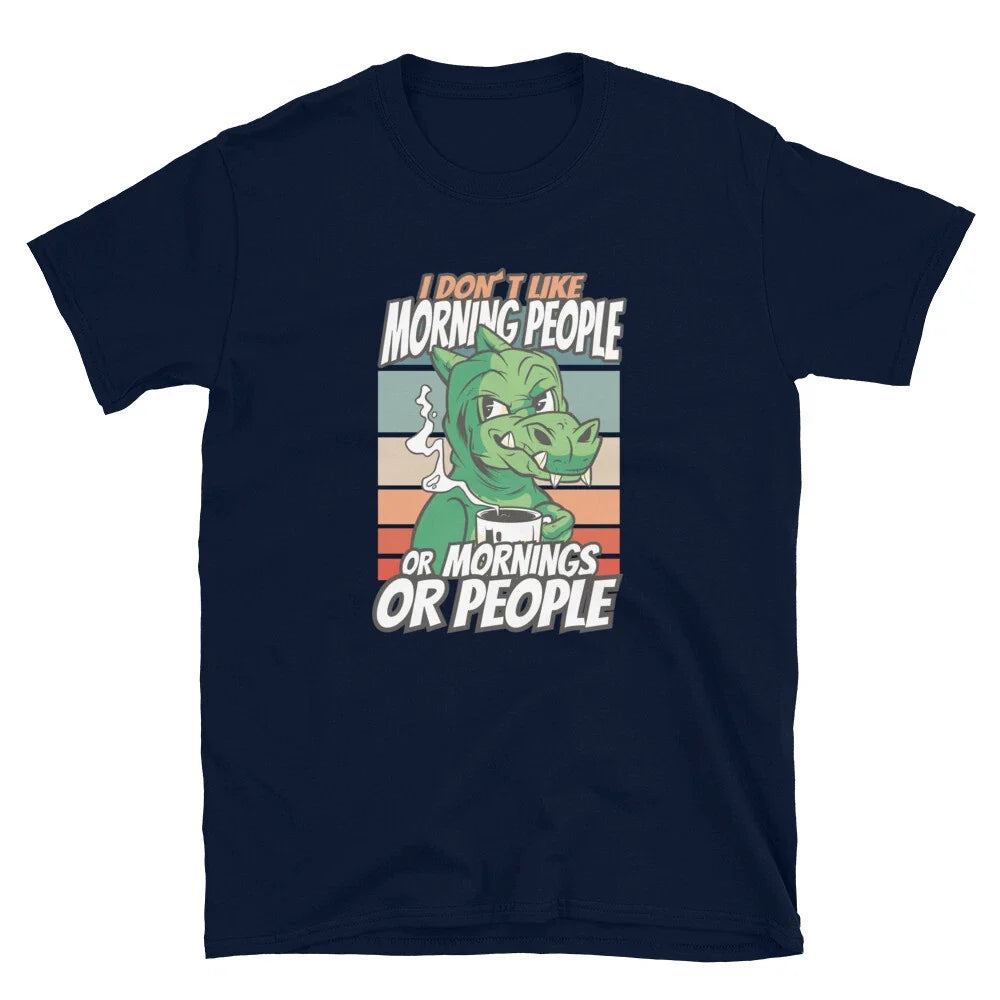 Cranky Morning Coffee Dinosaur Classic Fit - Adult & Kids T-Shirts, Sweatshirts & Hoodies apparel design preview 1