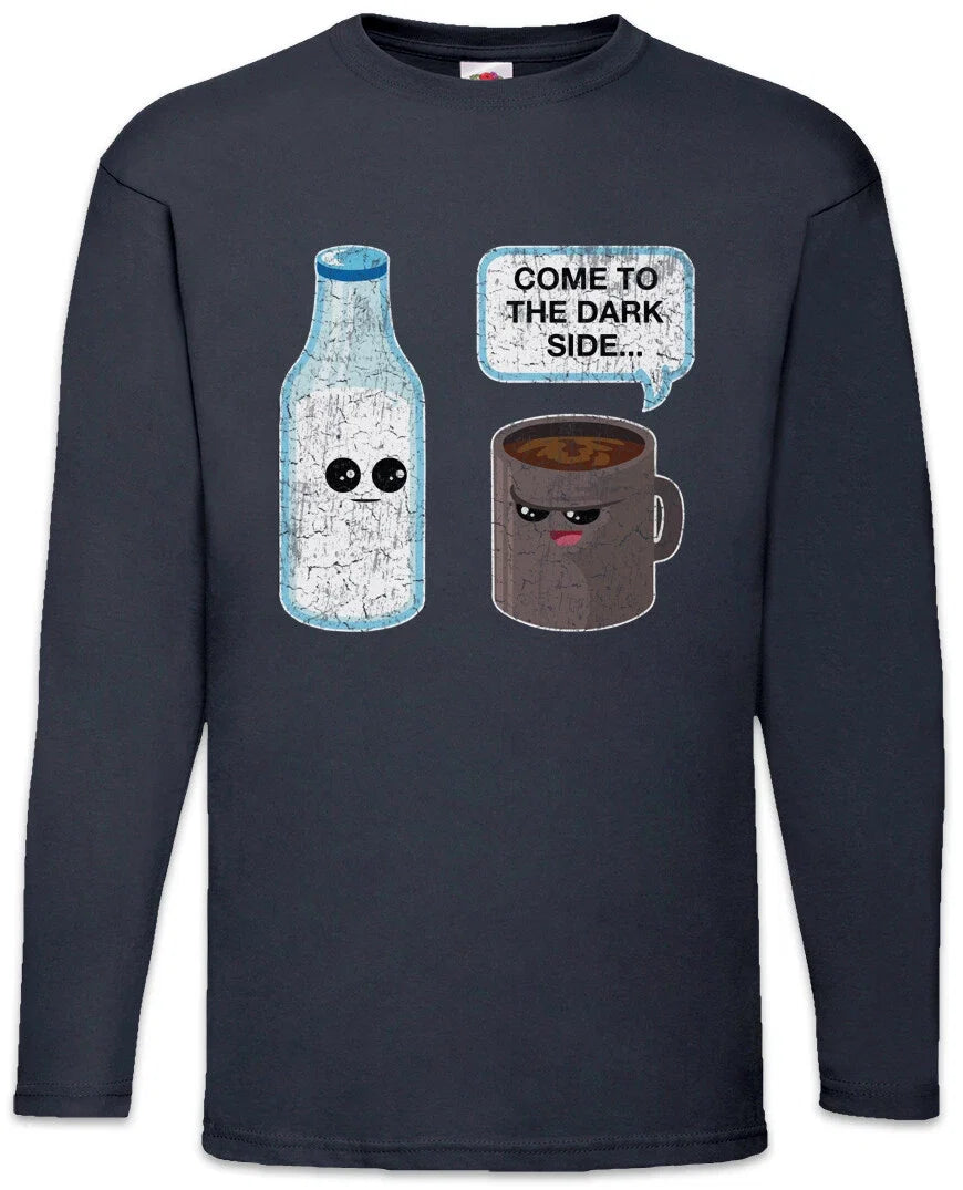 Dark Side Coffee Star Caffeine Wars Milk Computer - Adult & Kids T-Shirts, Sweatshirts & Hoodies apparel design preview 1