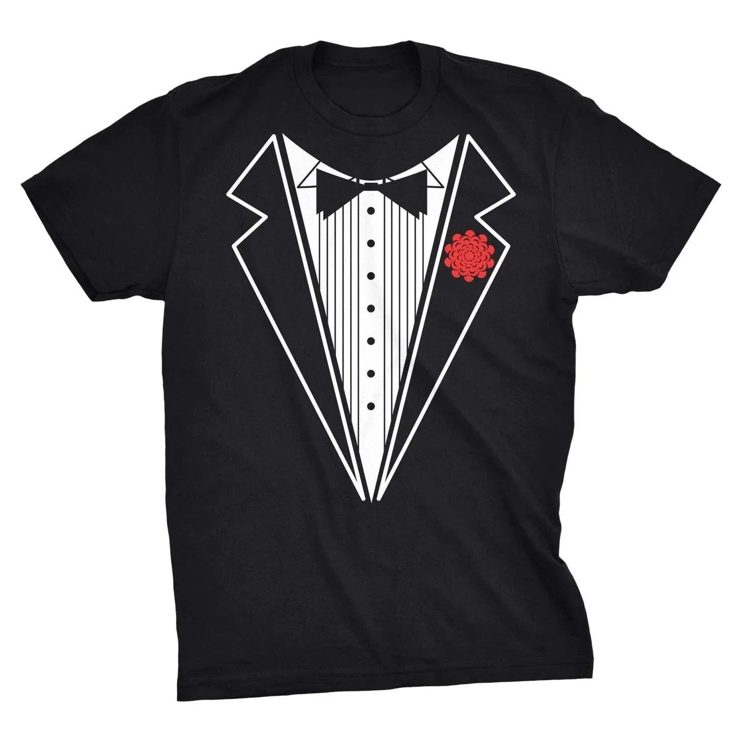 Mens Black Tuxedo Funny Lazy Wedding Fake Suit Fancy - Adult & Kids T-Shirts, Sweatshirts & Hoodies apparel design preview 1