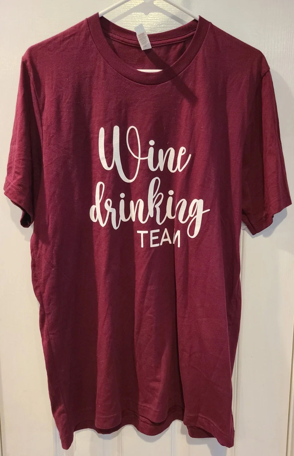 Wine Drinking Team Women's Large Burgundy Poured back - Adult & Kids T-Shirts, Sweatshirts & Hoodies apparel design preview 1