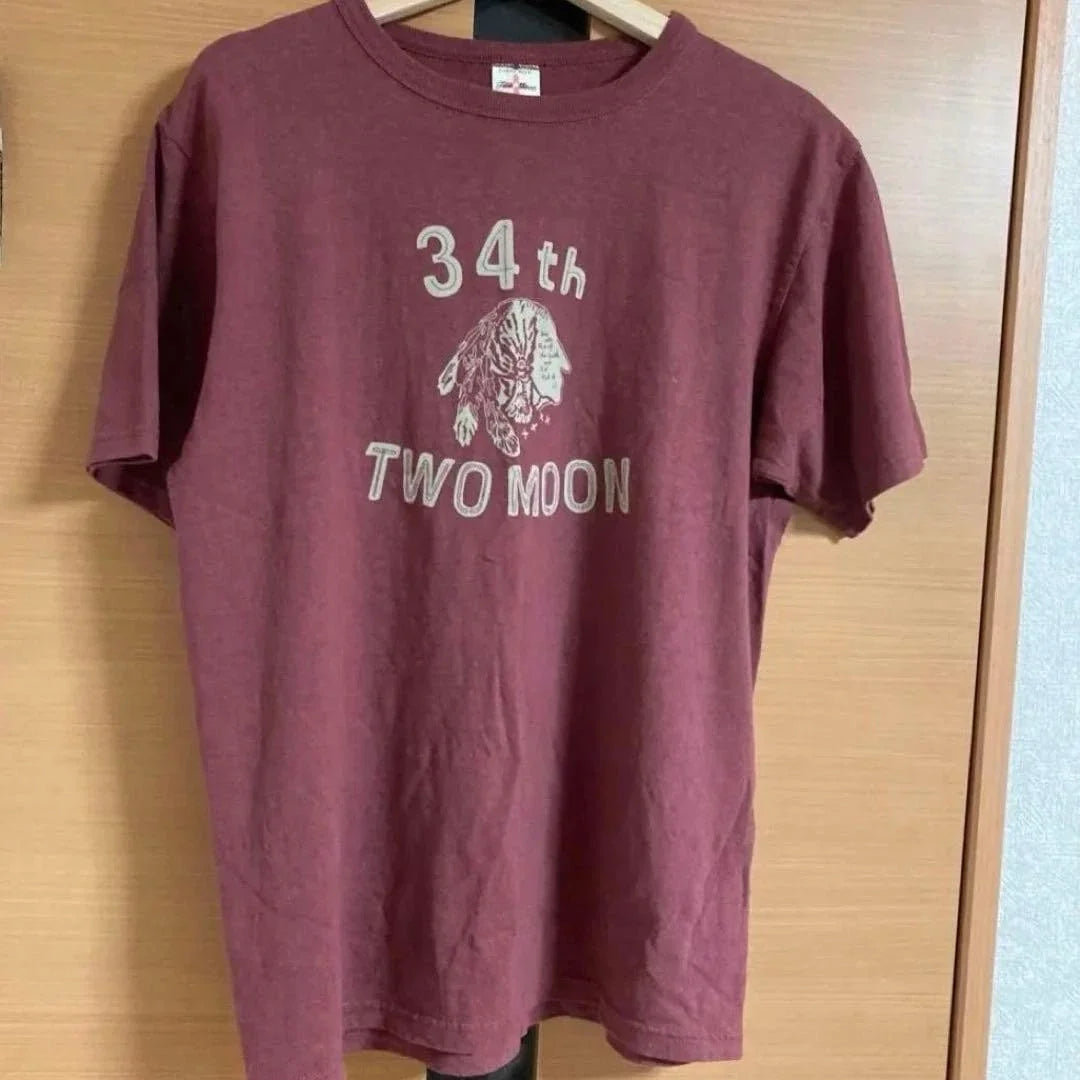 Two Moon 34th Wine Red Size L Cotton - Adult & Kids T-Shirts, Sweatshirts & Hoodies apparel design preview 1
