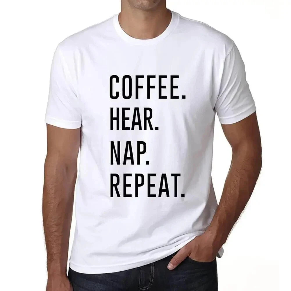 ULTRABASIC men's coffee listening nap repetition hear - Adult & Kids T-Shirts, Sweatshirts & Hoodies apparel design preview 1