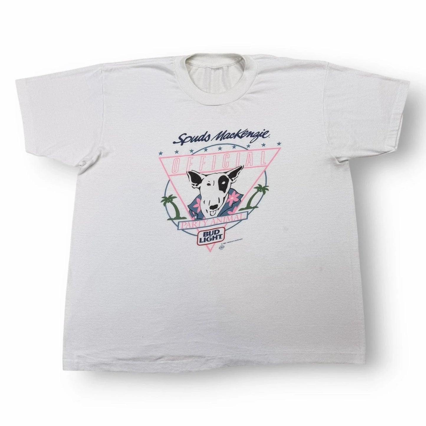 Vintage 80s Budweiser Spuds Mackenzie Party Animal - Adult & Kids T-Shirts, Sweatshirts & Hoodies apparel design preview 1