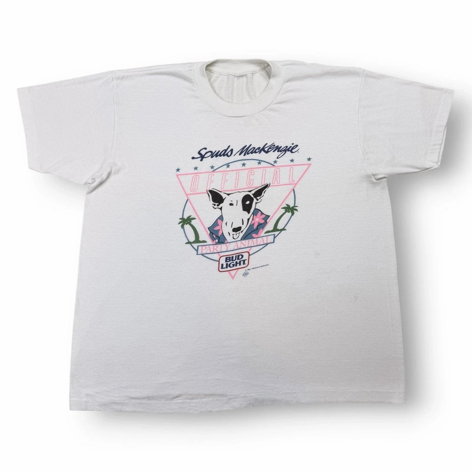 Vintage 80s Budweiser Spuds Mackenzie Party Animal - Adult & Kids T-Shirts, Sweatshirts & Hoodies apparel design preview 1