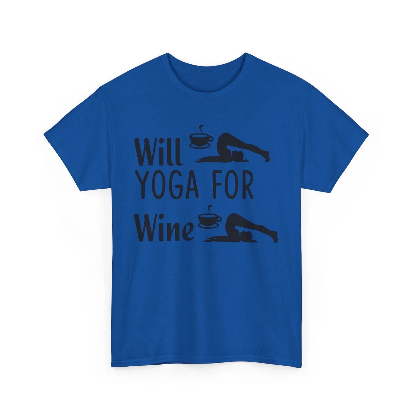 Will Yoga for Wine Clever Witty Pun Lovers Wordplay - Adult & Kids T-Shirts, Sweatshirts & Hoodies apparel design preview 1