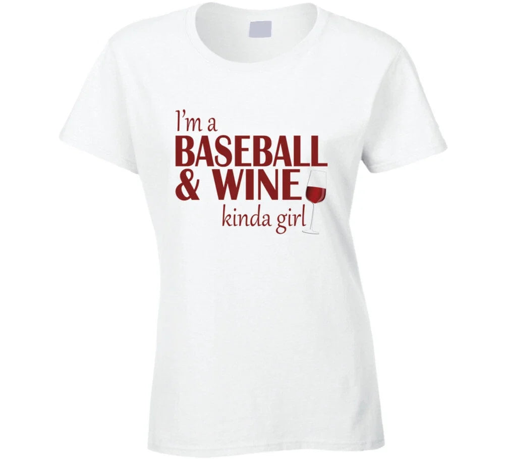 Baseball and Wine Kind Girl fixed - Adult & Kids T-Shirts, Sweatshirts & Hoodies apparel design preview 1