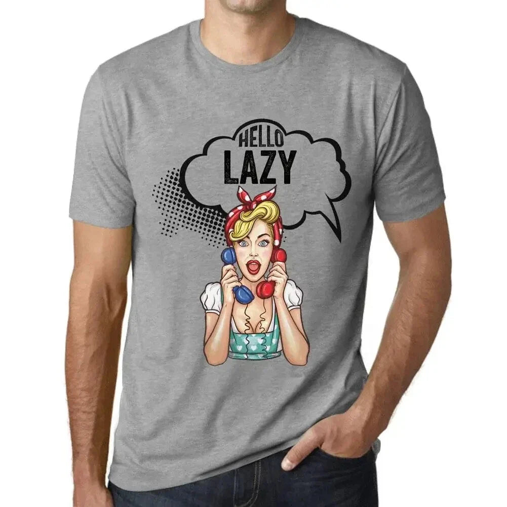 Men's Graphic V-Neck Hello Lazy - Adult & Kids T-Shirts, Sweatshirts & Hoodies apparel design preview 1