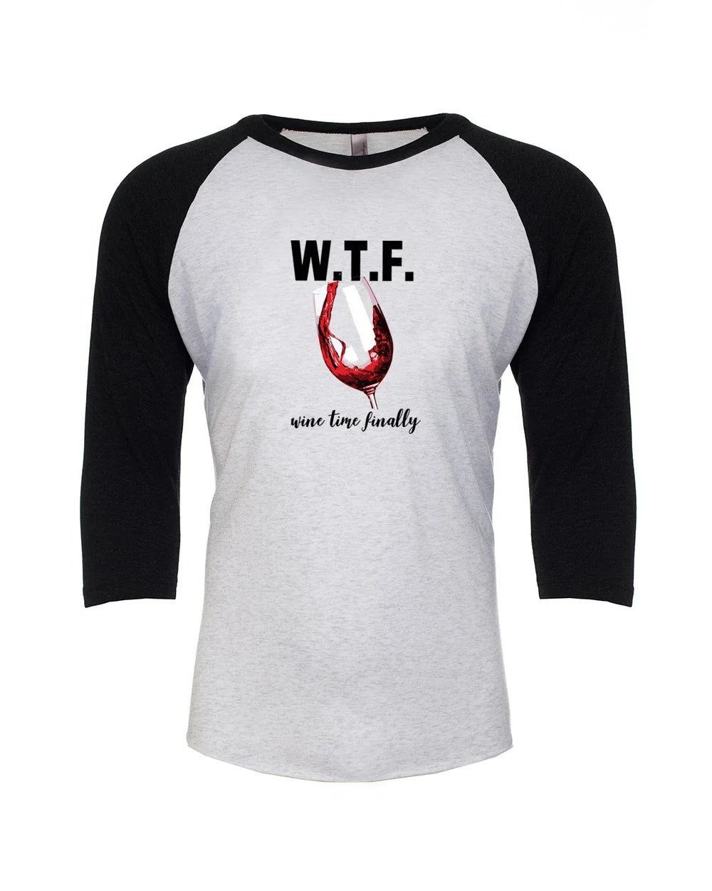 Trenz Company WTF Wine Time Finally with Glass Funny - Adult & Kids T-Shirts, Sweatshirts & Hoodies apparel design preview 1