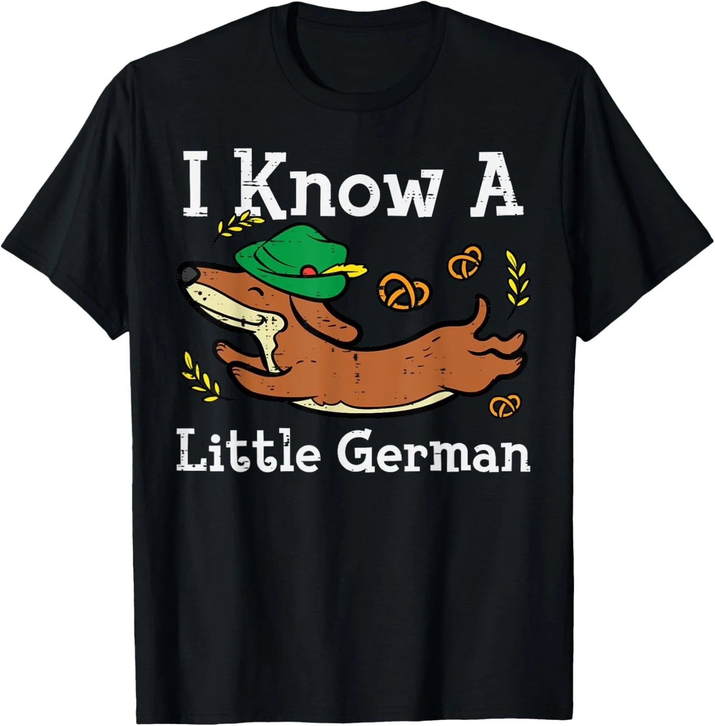 Oktoberfest Dachshund I Know Little German Dog - Adult & Kids T-Shirts, Sweatshirts & Hoodies apparel design preview 1