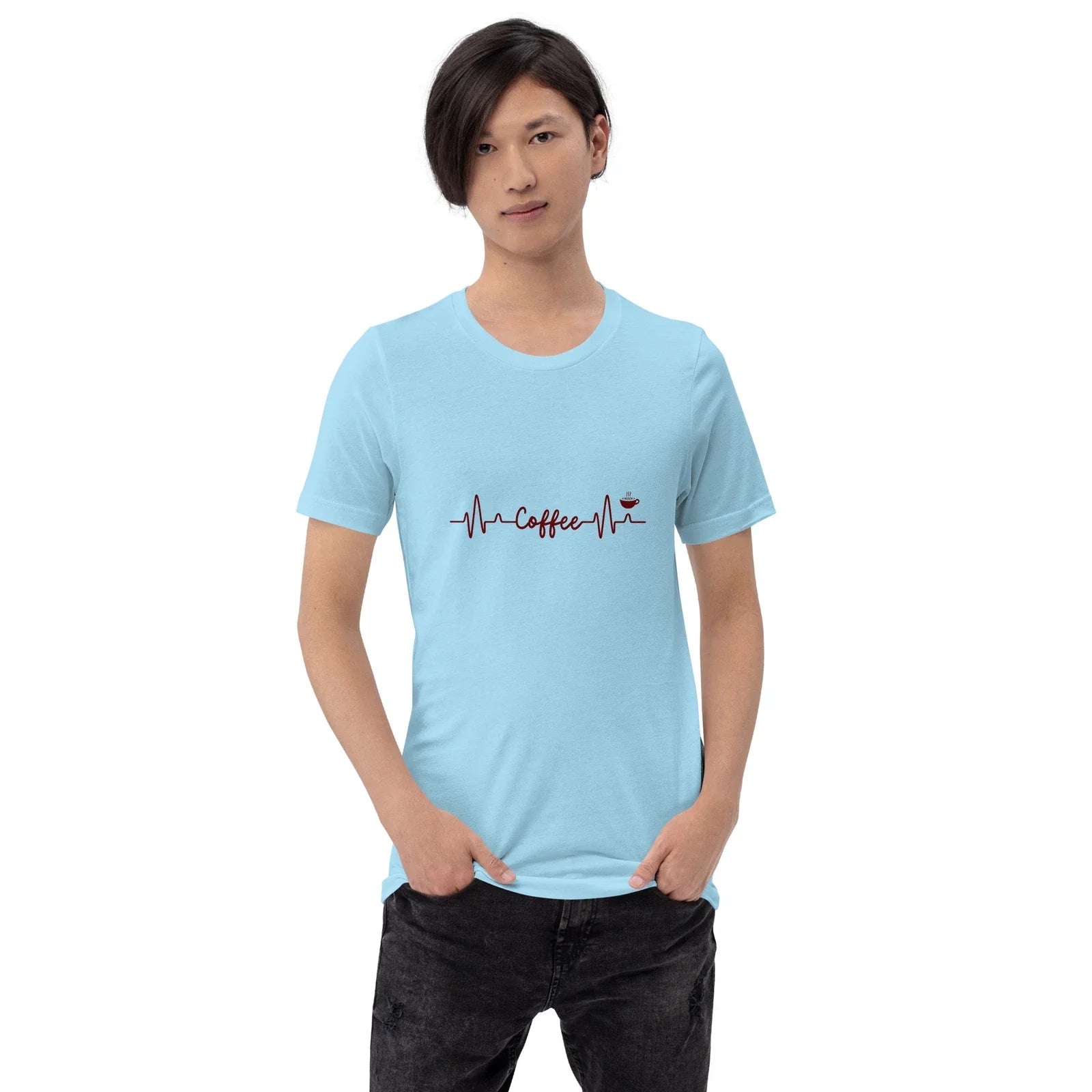 Coffee Heartbeat - Adult & Kids T-Shirts, Sweatshirts & Hoodies apparel design preview 1