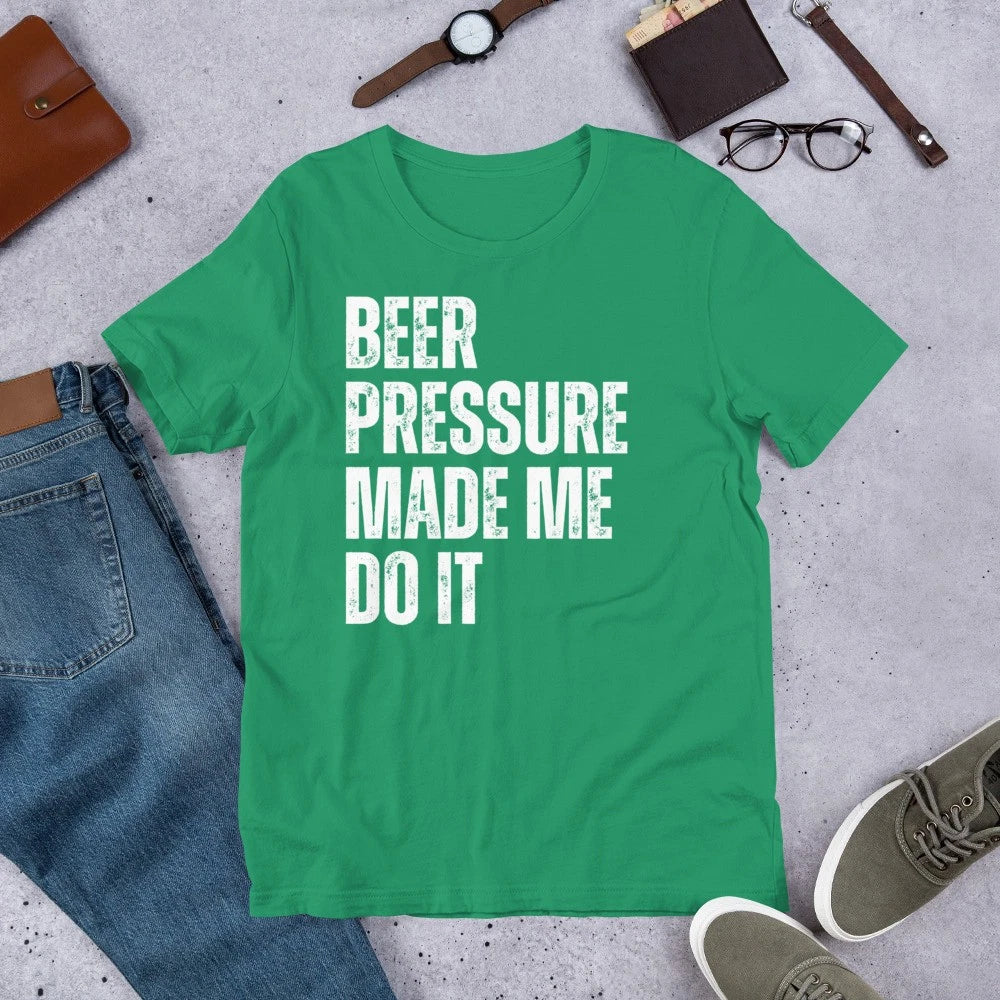 Beer Pressure Made Me Do It St Patrick Day Drinking - Adult & Kids T-Shirts, Sweatshirts & Hoodies apparel design preview 1