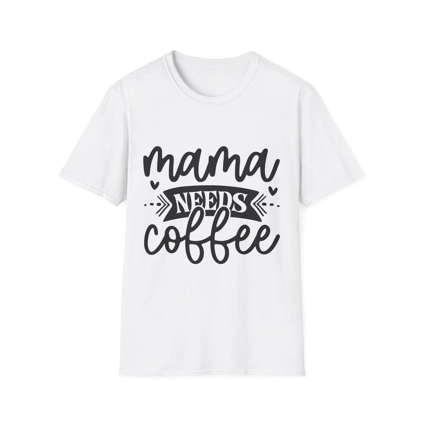 Mama Needs Coffee Mom Script Design - Adult & Kids T-Shirts, Sweatshirts & Hoodies apparel design preview 1