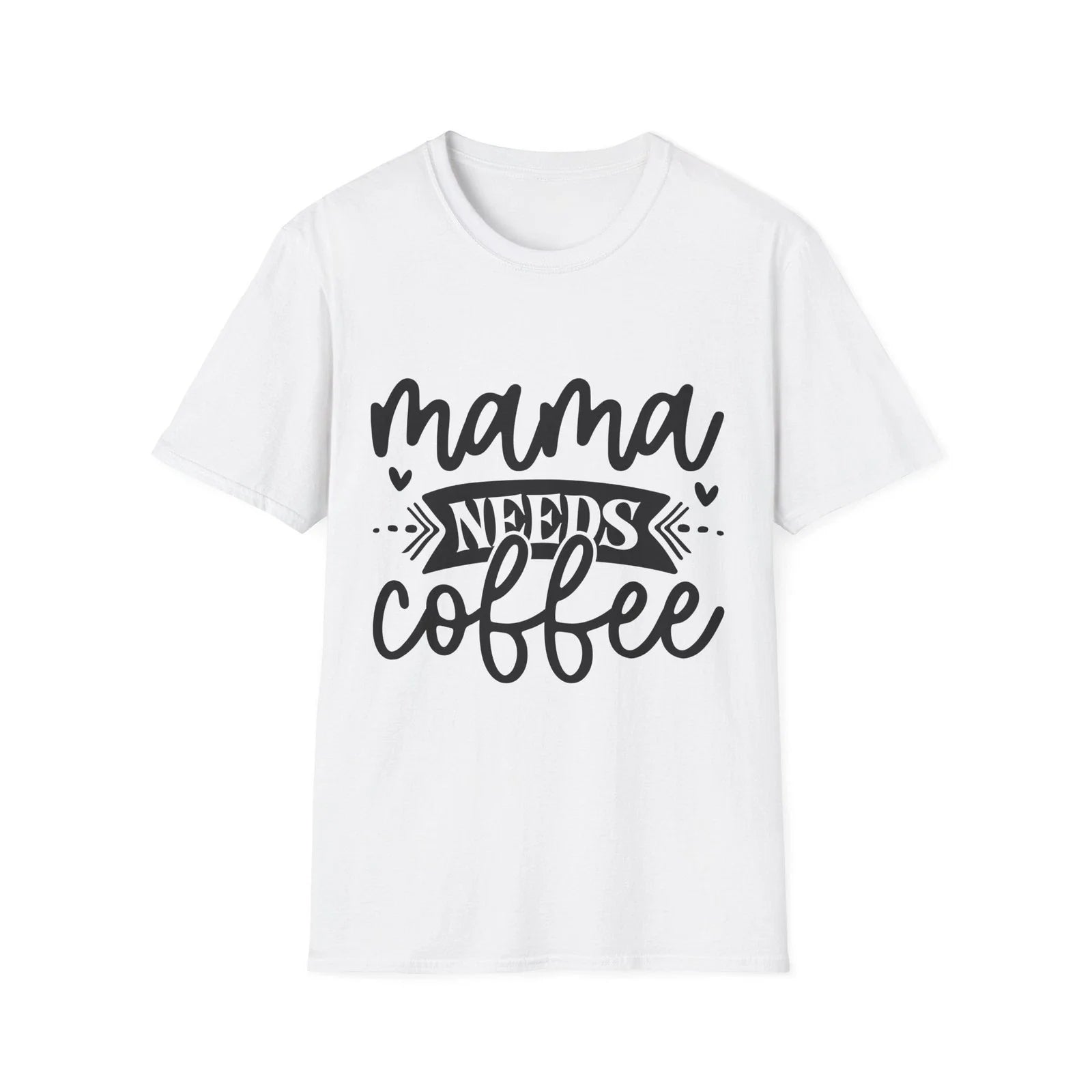 Mama Needs Coffee Mom Script Design - Adult & Kids T-Shirts, Sweatshirts & Hoodies apparel design preview 1