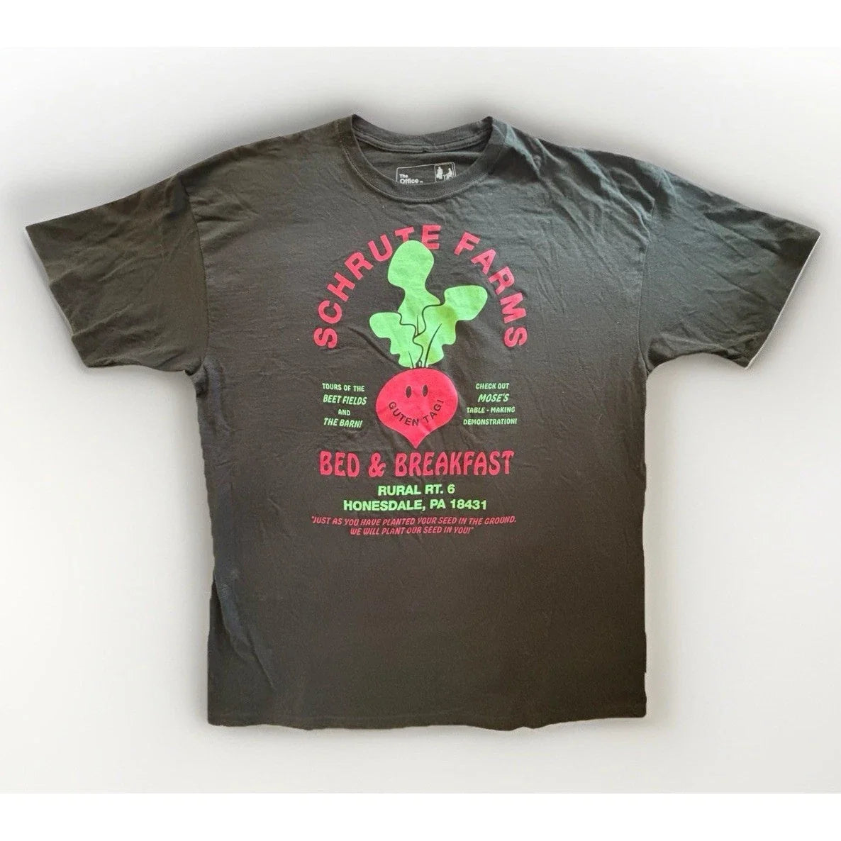 The Office Schrute Farms Mens 2X Black Graphic Beet - Adult & Kids T-Shirts, Sweatshirts & Hoodies apparel design preview 1