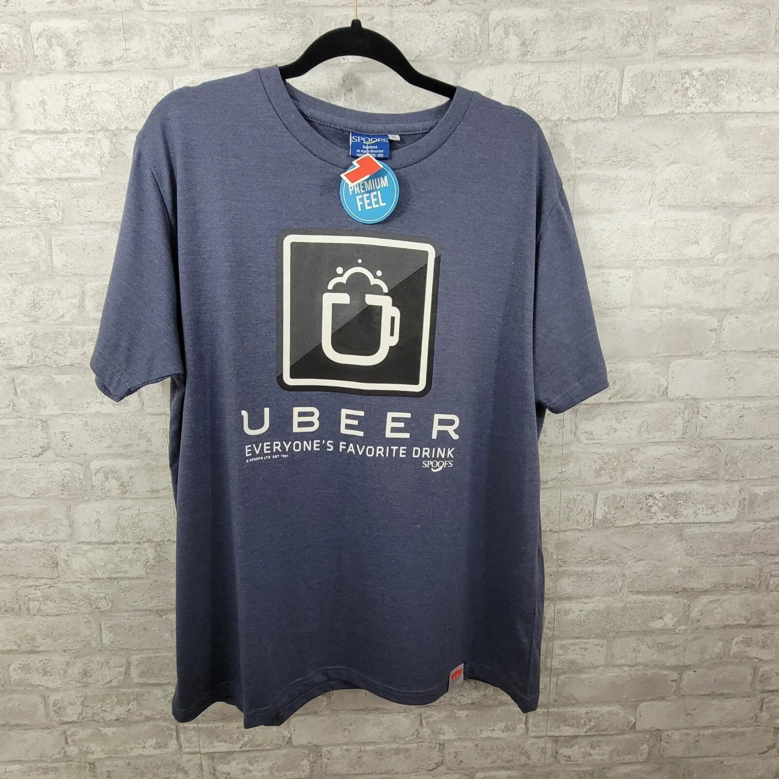 Spoofs ubeer mens size XL short sleeve blue NWT - Adult & Kids T-Shirts, Sweatshirts & Hoodies apparel design preview 1