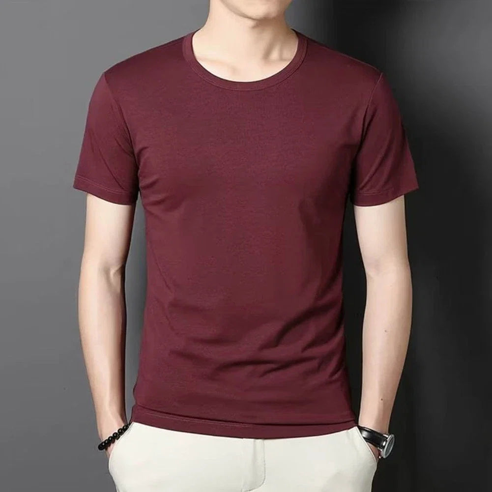 Men Slim Round Neck Short Sleeve Casual Top - Adult & Kids T-Shirts, Sweatshirts & Hoodies apparel design preview 1