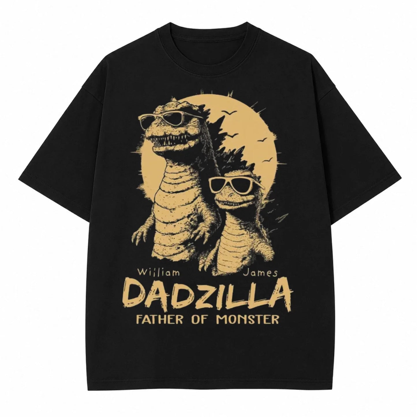 Personalized Dadzilla Father's Day Funny Dinosaur Dad - Adult & Kids T-Shirts, Sweatshirts & Hoodies apparel design preview 1
