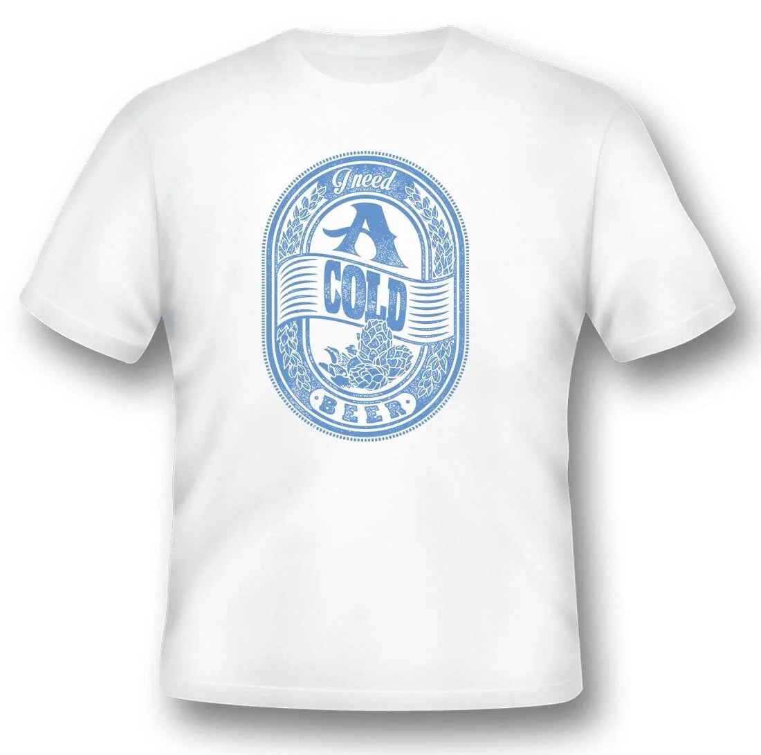 I need a cold beer black or white - Adult & Kids T-Shirts, Sweatshirts & Hoodies apparel design preview 1