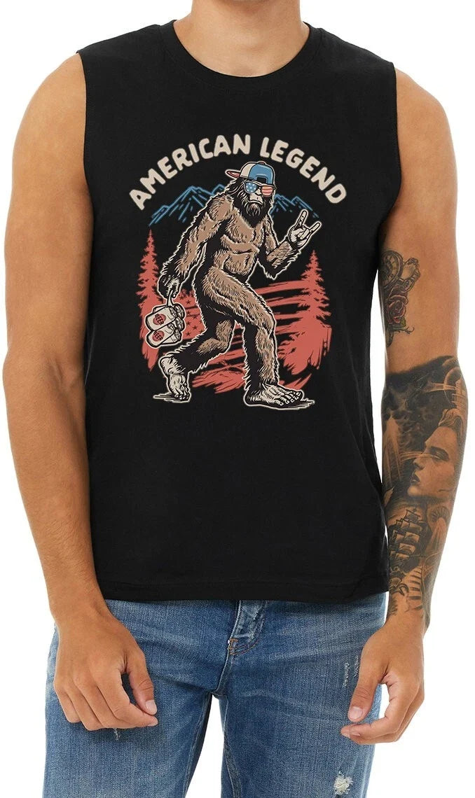 Mens Cut Off Sleeveless Muscle Graphic Funny - Adult & Kids T-Shirts, Sweatshirts & Hoodies apparel design preview 1