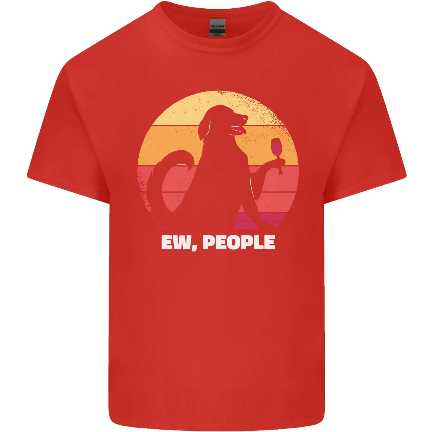 Ew People Funny Wine Drinking Dog Mens Light Cotton - Adult & Kids T-Shirts, Sweatshirts & Hoodies apparel design preview 1