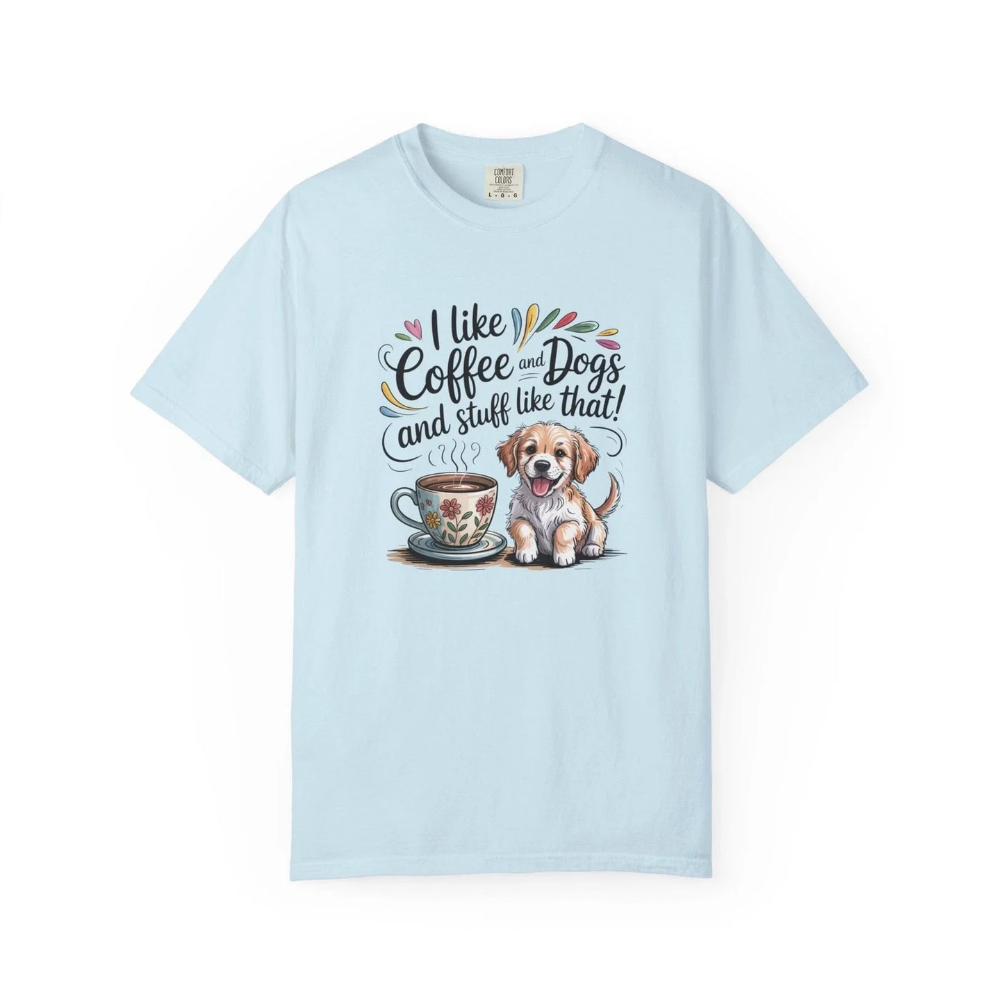Coffee and Dogs Unisex Garment-Dyed Dog Lover Cute - Adult & Kids T-Shirts, Sweatshirts & Hoodies apparel design preview 1