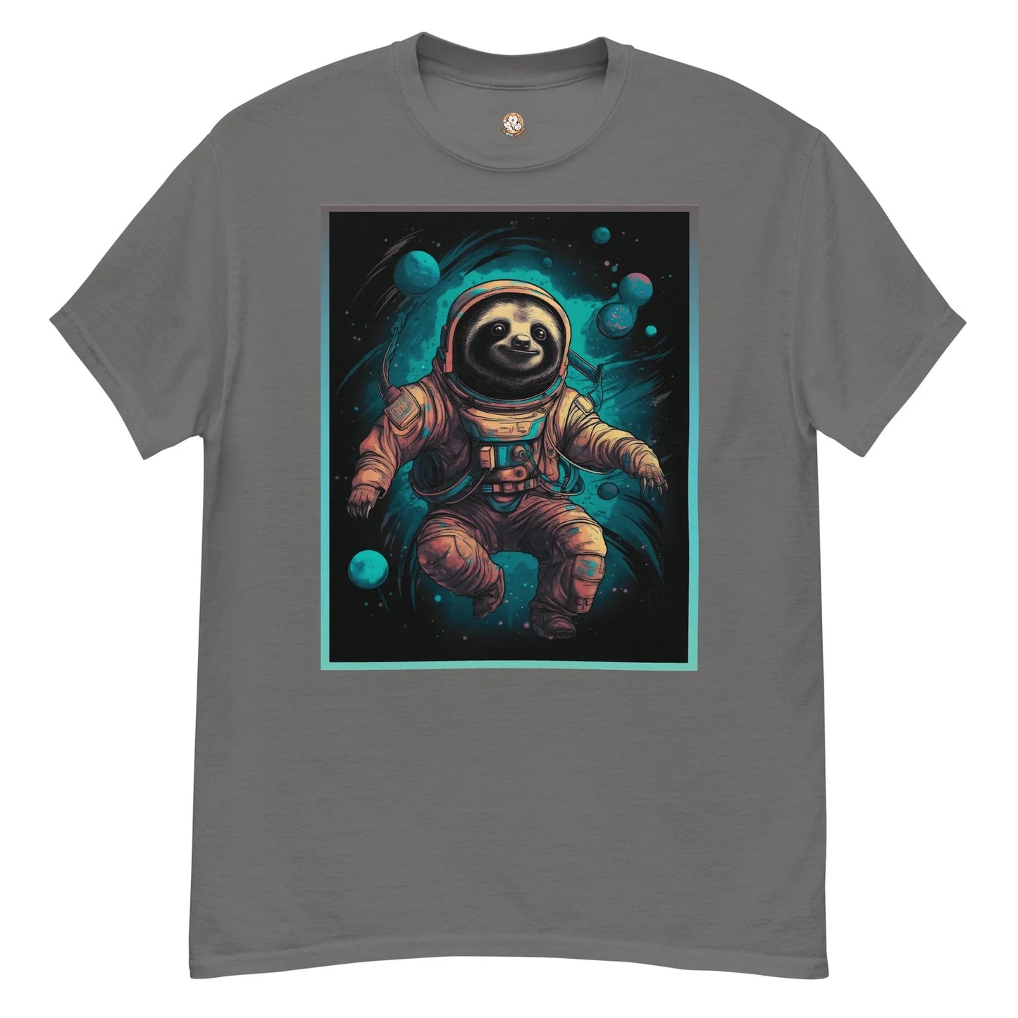 Live With Laughter Novelty Graphic Astrosloth - Adult & Kids T-Shirts, Sweatshirts & Hoodies apparel design preview 1
