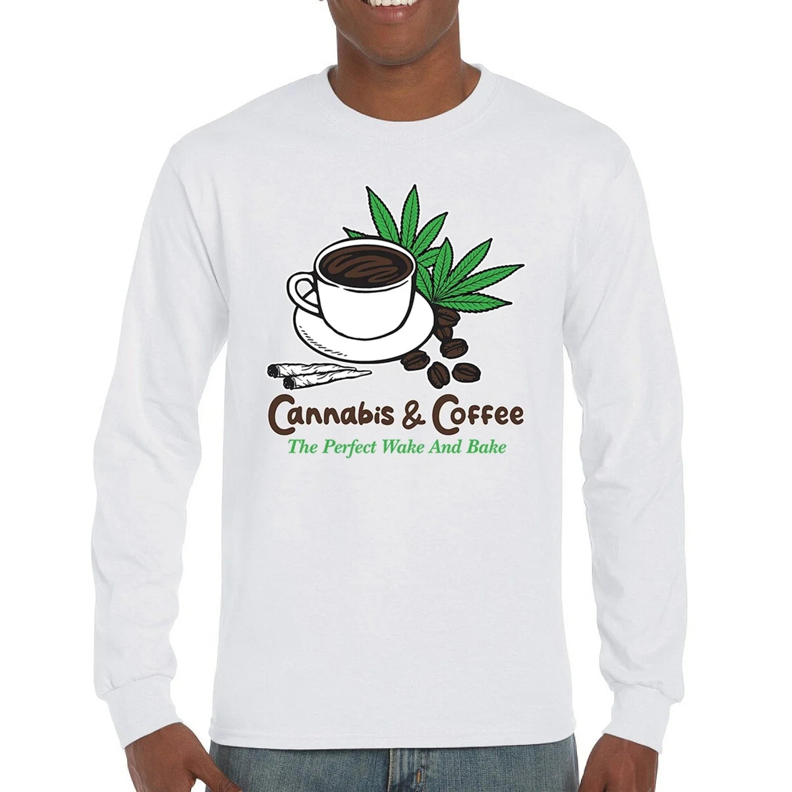 Cannabis Coffee Weed Brew 420 Joint Java Marijuana - Adult & Kids T-Shirts, Sweatshirts & Hoodies apparel design preview 1