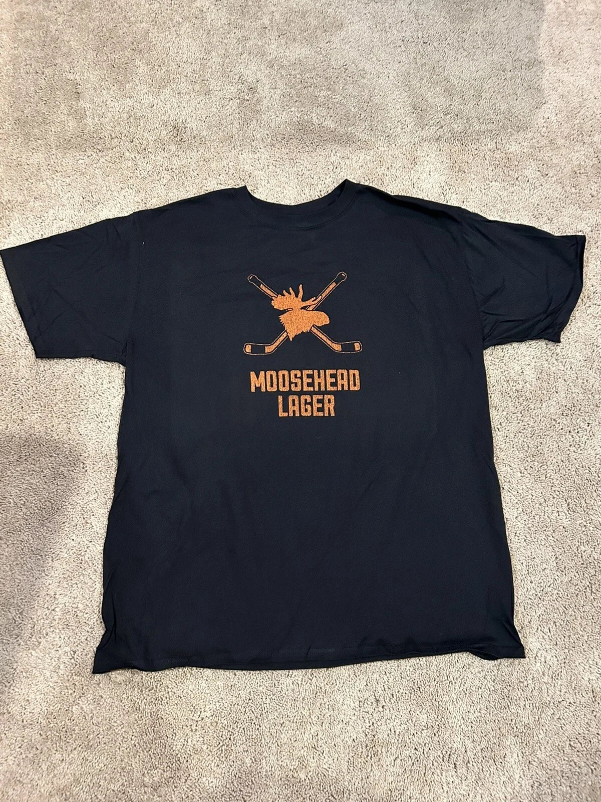 Moosehead Lager Beer Canadian Hockey Black W/ Orange - Adult & Kids T-Shirts, Sweatshirts & Hoodies apparel design preview 1