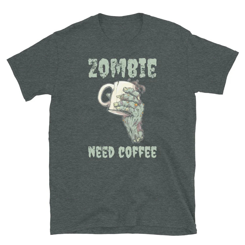 Zombie Need Coffee Halloween Caffeine Barista - Adult & Kids T-Shirts, Sweatshirts & Hoodies apparel design preview 1
