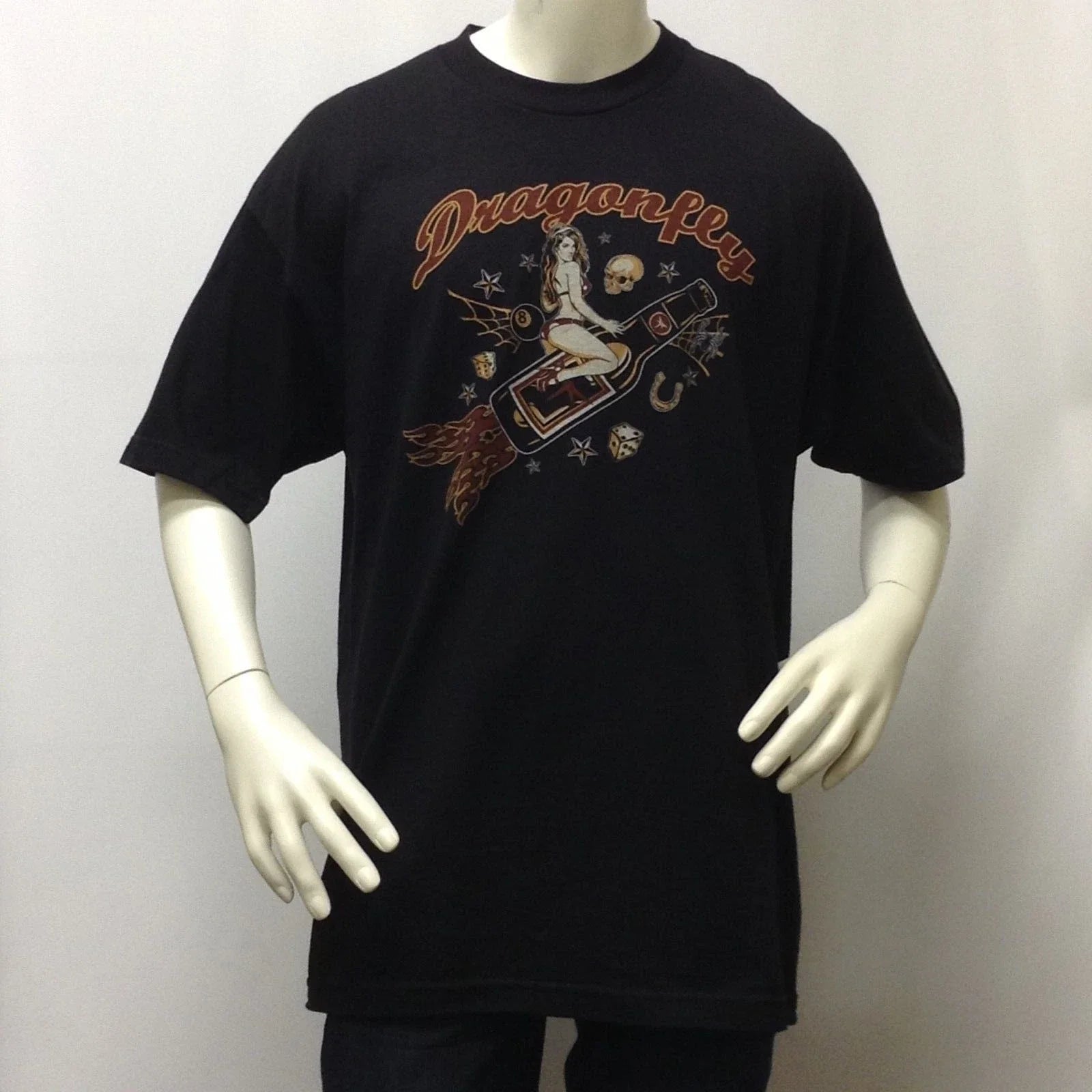DRAGONFLY Mens XL 2XL Bikini Girl Beer Rider Black - Adult & Kids T-Shirts, Sweatshirts & Hoodies apparel design preview 1