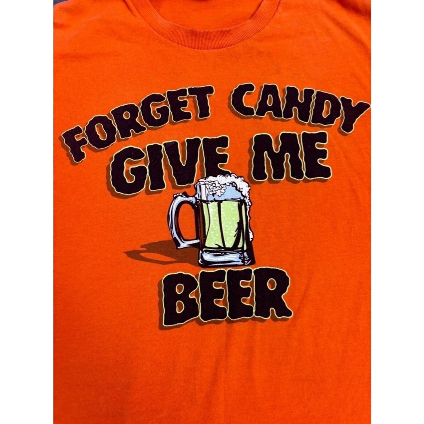 Gildan Men's "Forget Candy, Give Me Beer" Halloween - Adult & Kids T-Shirts, Sweatshirts & Hoodies apparel design preview 1