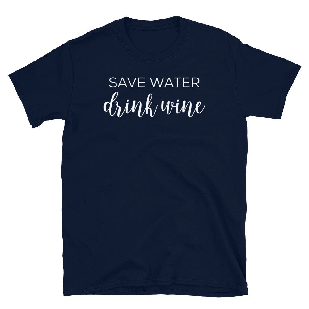 Save Water Drink Wine Hipster Tasting Vino - Adult & Kids T-Shirts, Sweatshirts & Hoodies apparel design preview 1