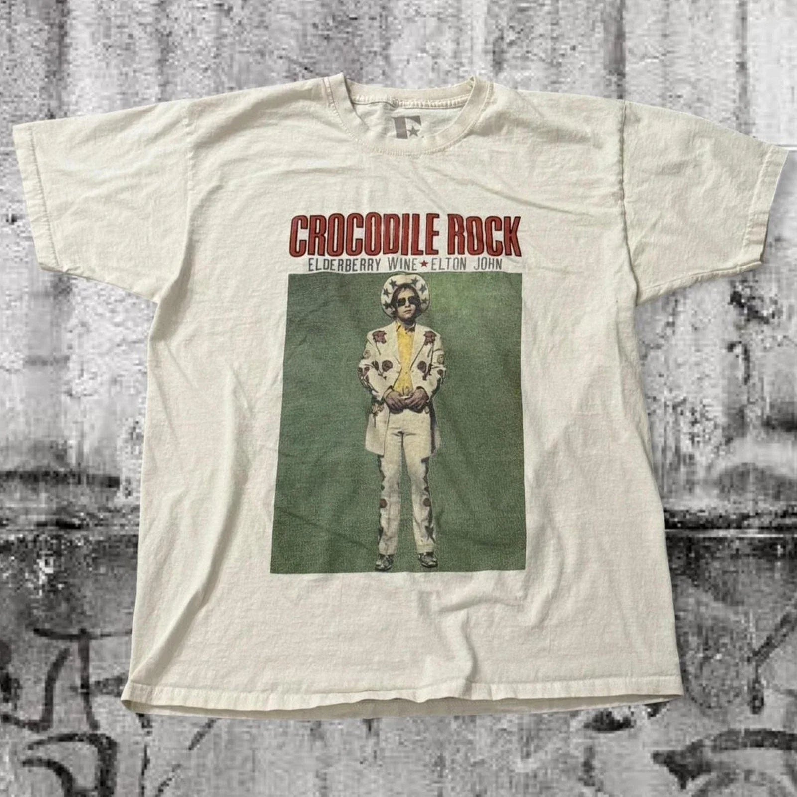 Elton John Crocodile Rock Elderberry Wine Graphic XL - Adult & Kids T-Shirts, Sweatshirts & Hoodies apparel design preview 1