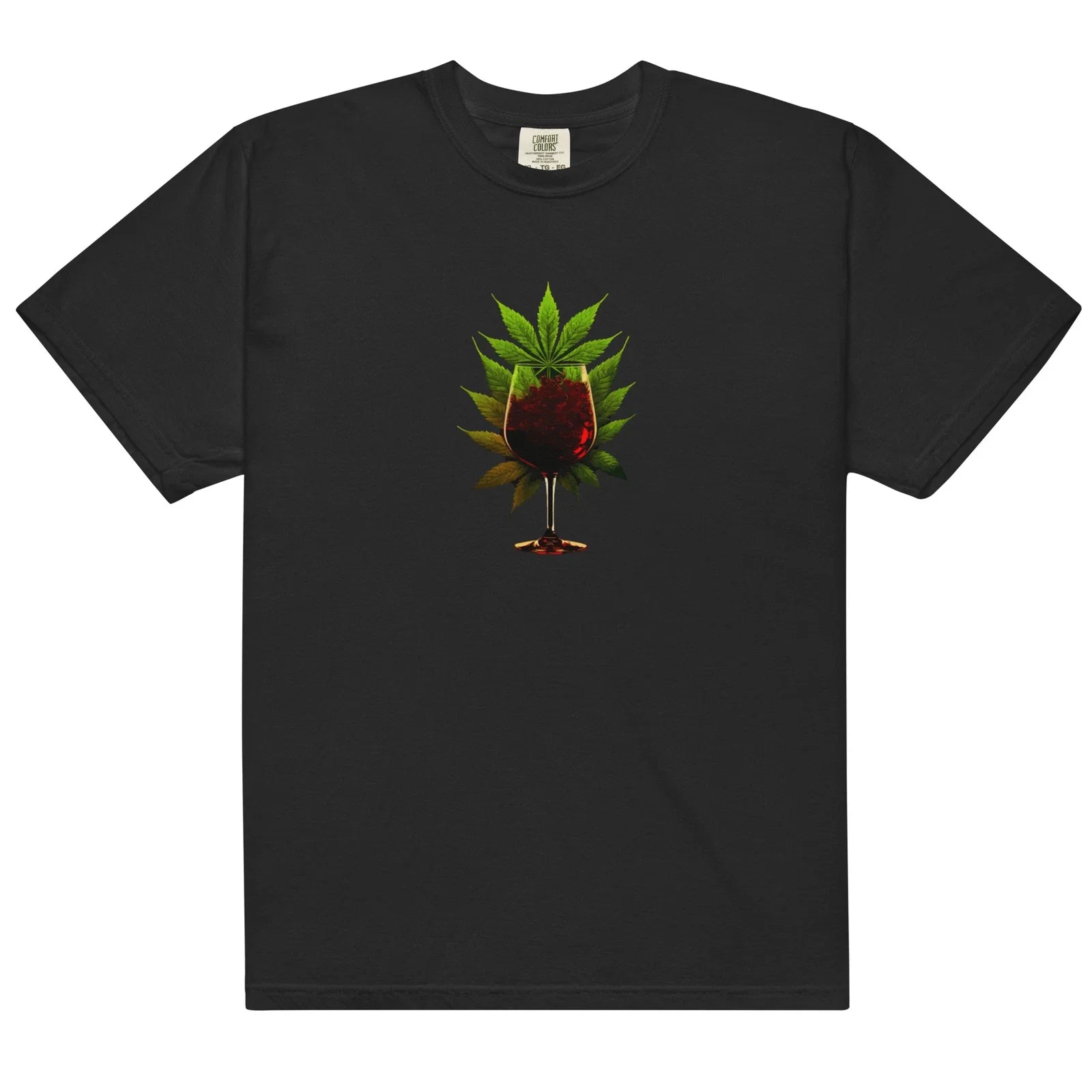 Wine And Weed Unisex Garment-Dyed Heavyweight - Adult & Kids T-Shirts, Sweatshirts & Hoodies apparel design preview 1