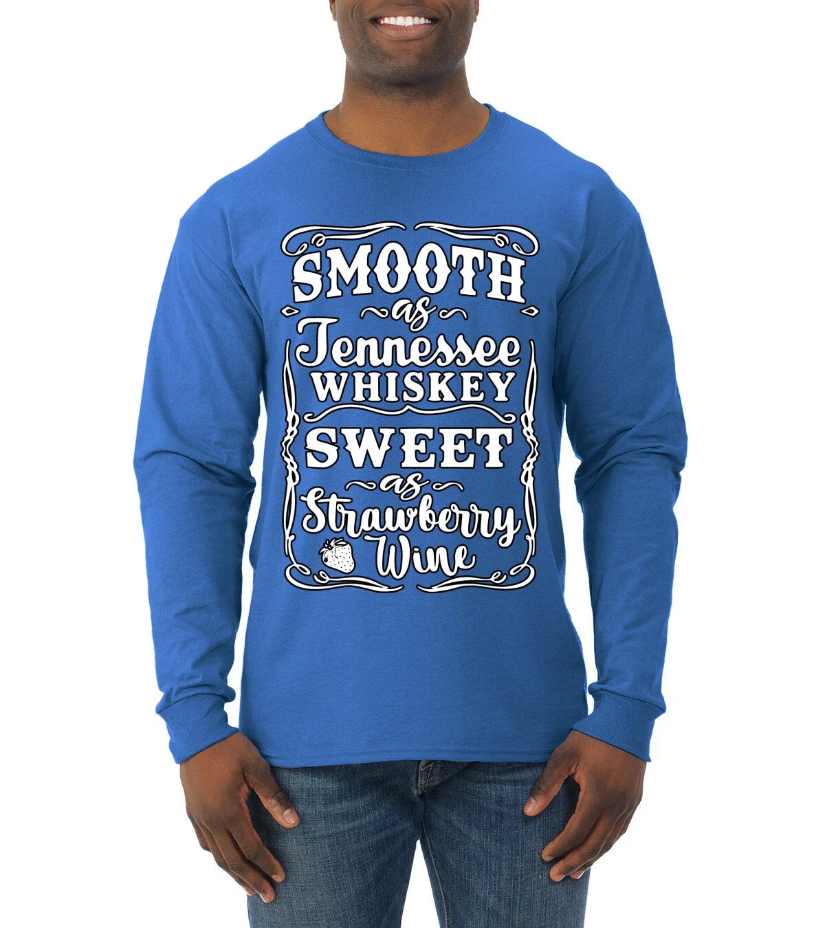Smooth As Jennessee Whiskey Sweet Strawberry Wine Men - Adult & Kids T-Shirts, Sweatshirts & Hoodies apparel design preview 1