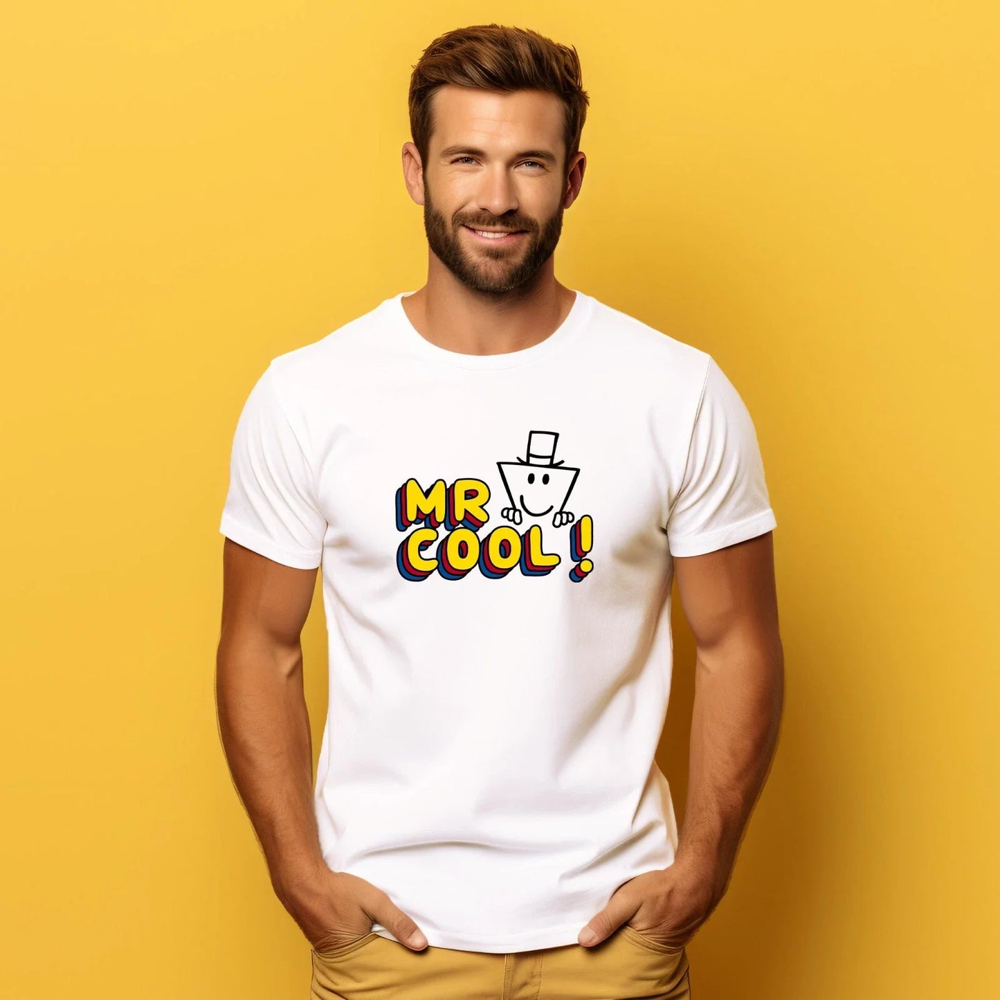 Men's Short Sleeve White, MR COOL - Adult & Kids T-Shirts, Sweatshirts & Hoodies apparel design preview 1