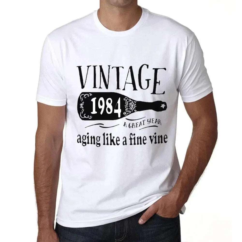Men's Graphic Maturation Like A Good Wine 1984 Aging - Adult & Kids T-Shirts, Sweatshirts & Hoodies apparel design preview 1