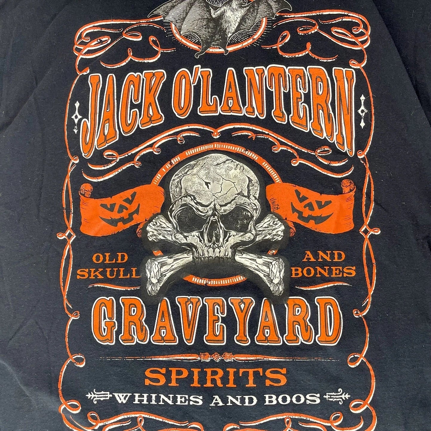 Mens Black Graveyard Spirits Wine And Boos Halloween - Adult & Kids T-Shirts, Sweatshirts & Hoodies apparel design preview 1
