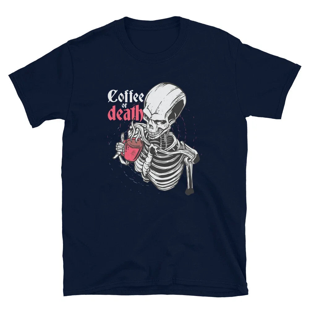 Coffee Skeleton Or Death Classic Style - Adult & Kids T-Shirts, Sweatshirts & Hoodies apparel design preview 1