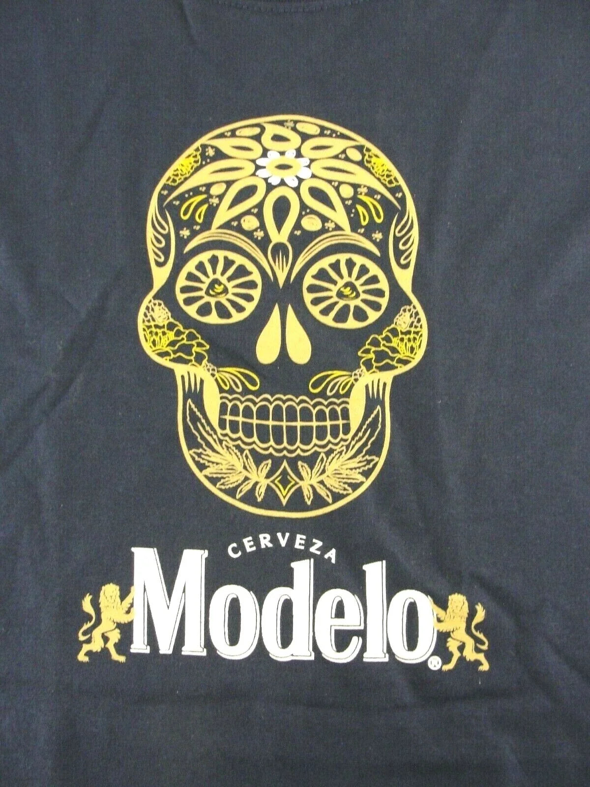 MODELO BEER DAY OF THE DEAD DOTD SUGAR SKULL SIZE - Adult & Kids T-Shirts, Sweatshirts & Hoodies apparel design preview 1