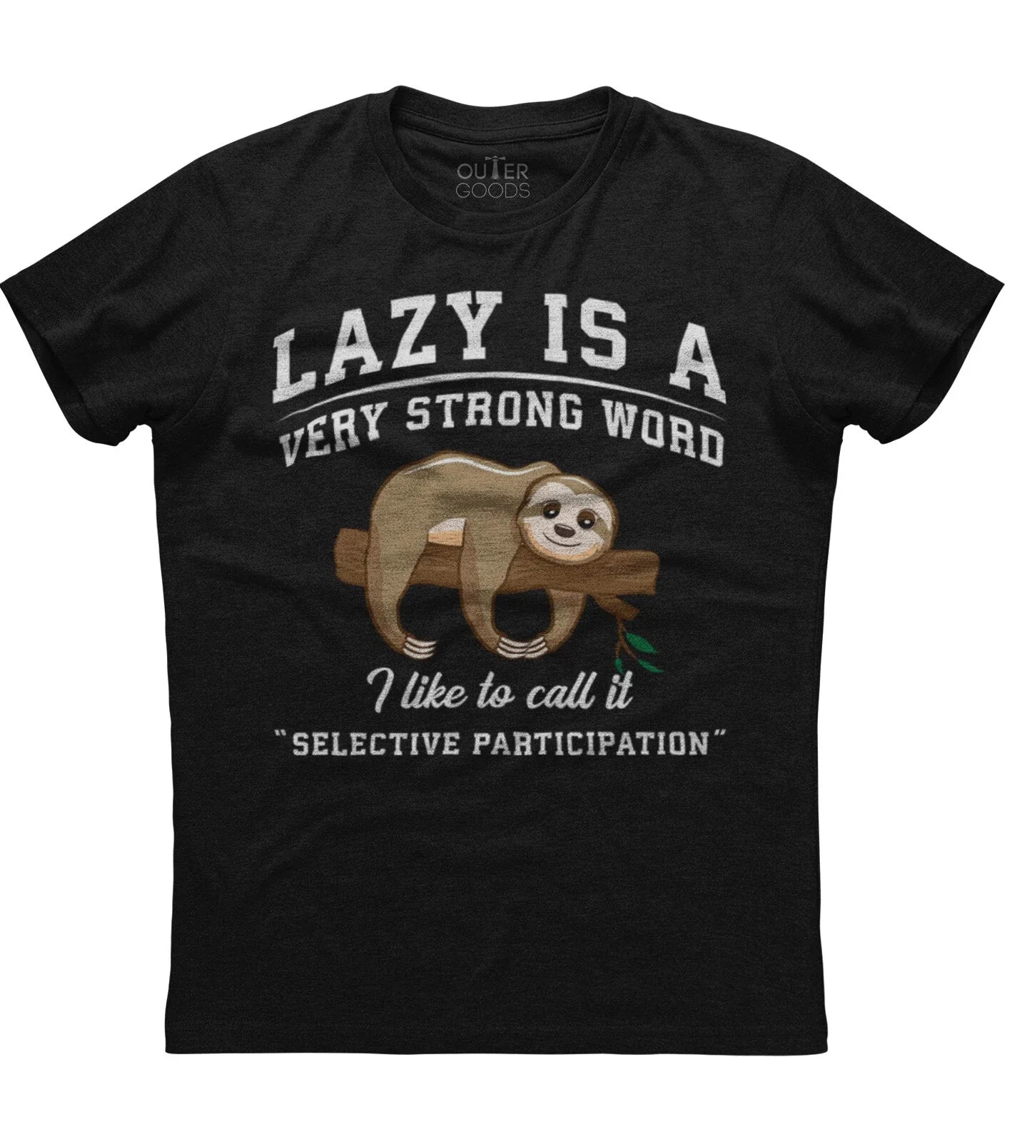 Lazy Is A Very Strong Word Sloth Panda Unisexs Short - Adult & Kids T-Shirts, Sweatshirts & Hoodies apparel design preview 1