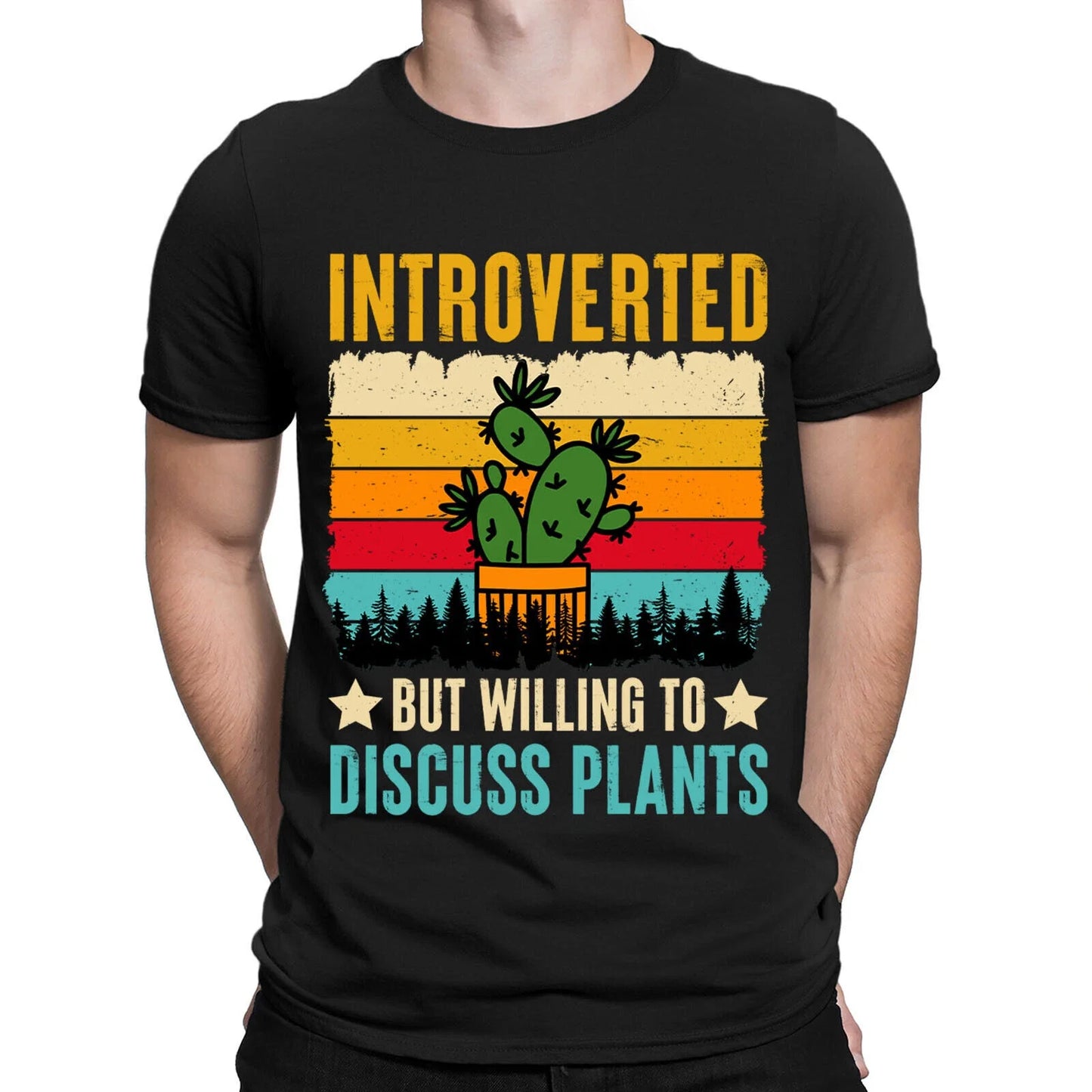 Introverted But Willing To Discuss Plants Funny - Adult & Kids T-Shirts, Sweatshirts & Hoodies apparel design preview 1