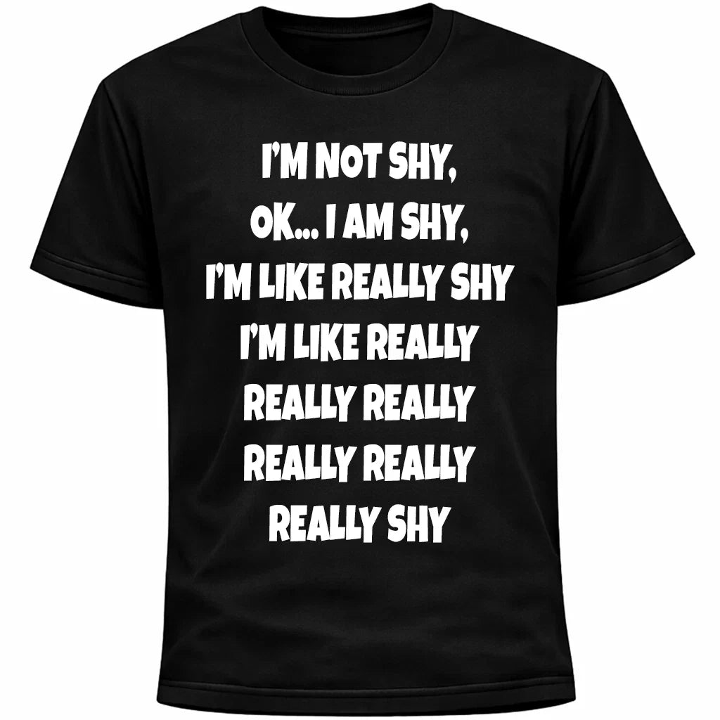 I'm Not Shy… Ok I Am Funny Introvert Social Anxiety - Adult & Kids T-Shirts, Sweatshirts & Hoodies apparel design preview 1