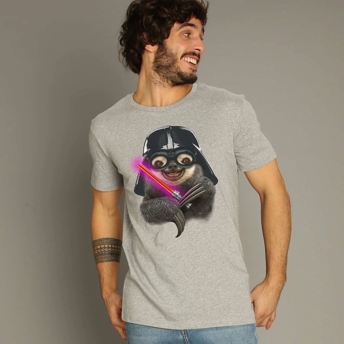 Men's Short Sleeve Gray, DARTH SLOTH - Adult & Kids T-Shirts, Sweatshirts & Hoodies apparel design preview 1