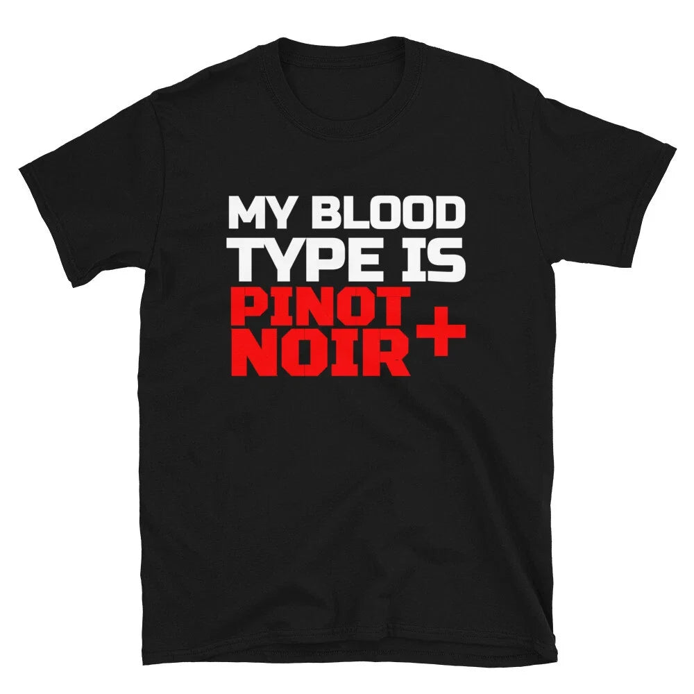 Pinot Wine Blood Type Funny Alcohol - Adult & Kids T-Shirts, Sweatshirts & Hoodies apparel design preview 1