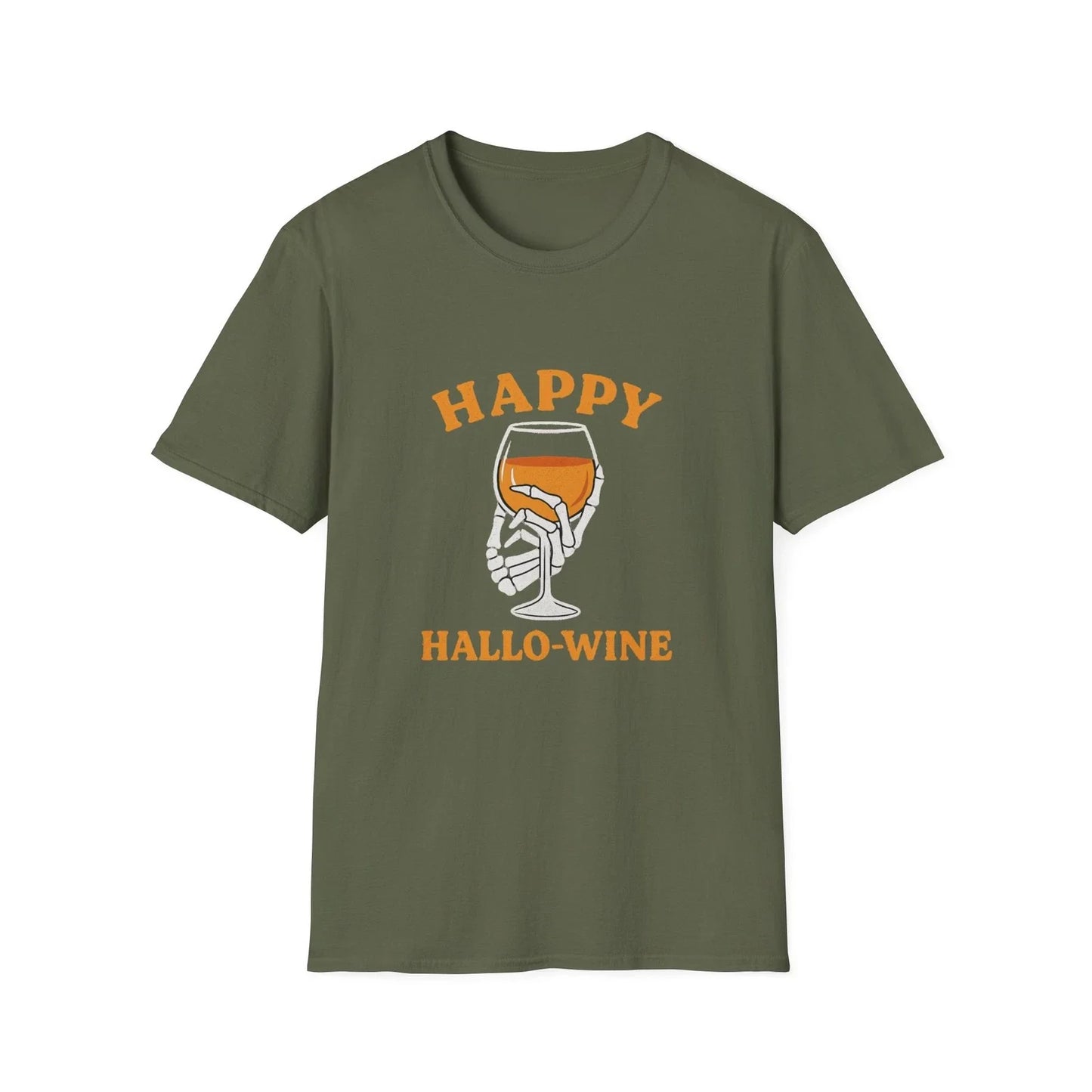 Happy Hallo-Wine Funny Wine Halloween Apparel, - Adult & Kids T-Shirts, Sweatshirts & Hoodies apparel design preview 1