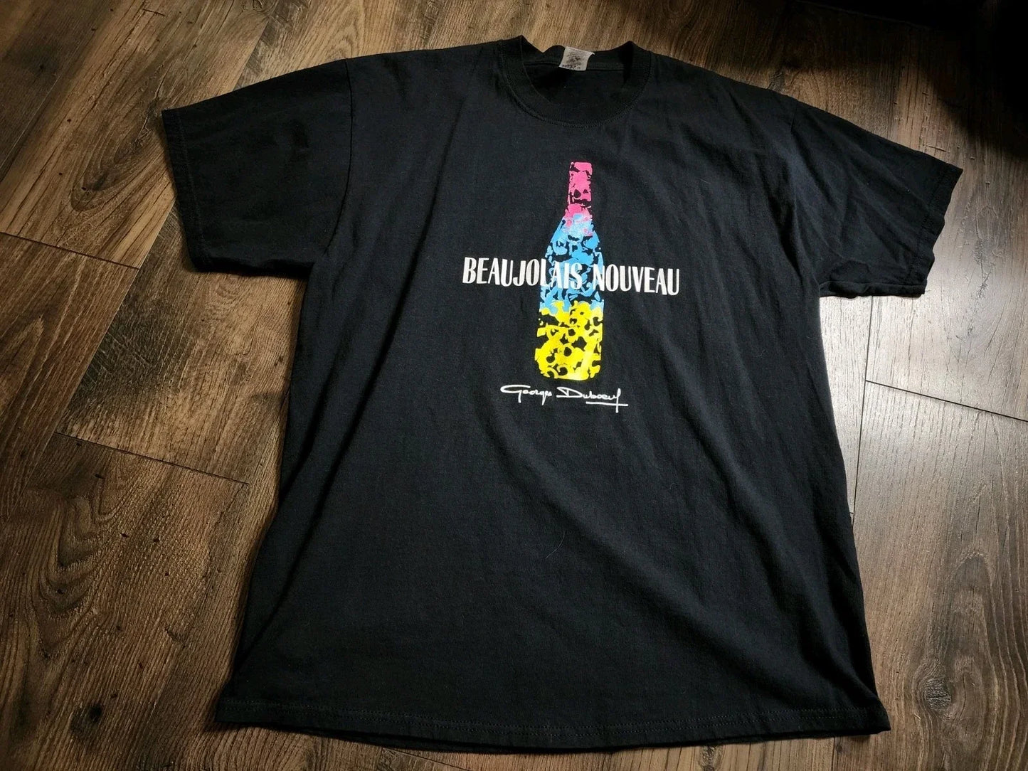 Retro Mens XL Beaujolais Nouveau French Wine Double - Adult & Kids T-Shirts, Sweatshirts & Hoodies apparel design preview 1